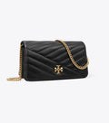 Kira Chevron Chain Wallet - Black