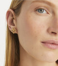 Kira Clover Stacked Stud Earring - Tory Gold