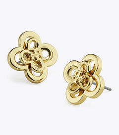Kira Clover Stacked Stud Earring - Tory Gold