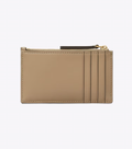 Kira Diamond Quilt Zip Card Case - Taupe Oak