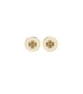 Icon Enamel Circle-Stud Earring - Tory Gold / New Ivory