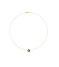 Kira Enamel Flower Pendant Necklace - Tory Gold / Black