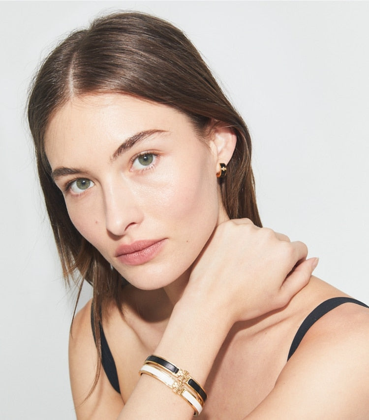 Kira Enamel Medium Bracelet - Tory Gold / New Ivory