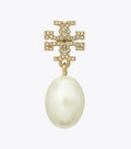 Kira Pave Pearl Drop Earring - Guld / Pärla