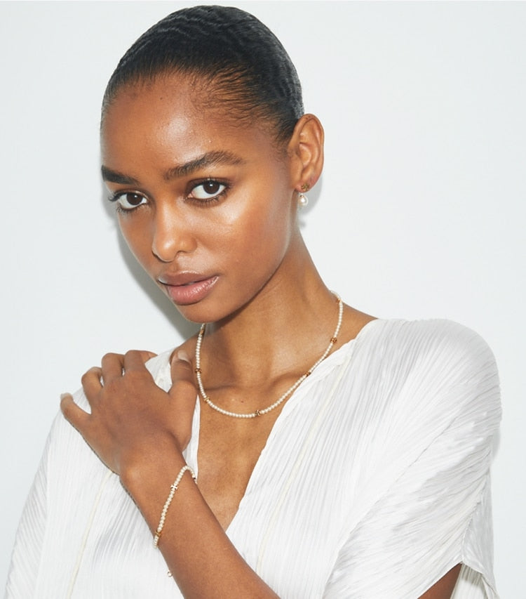 Kira Pearl Halsband - Tory Gold / Pearl