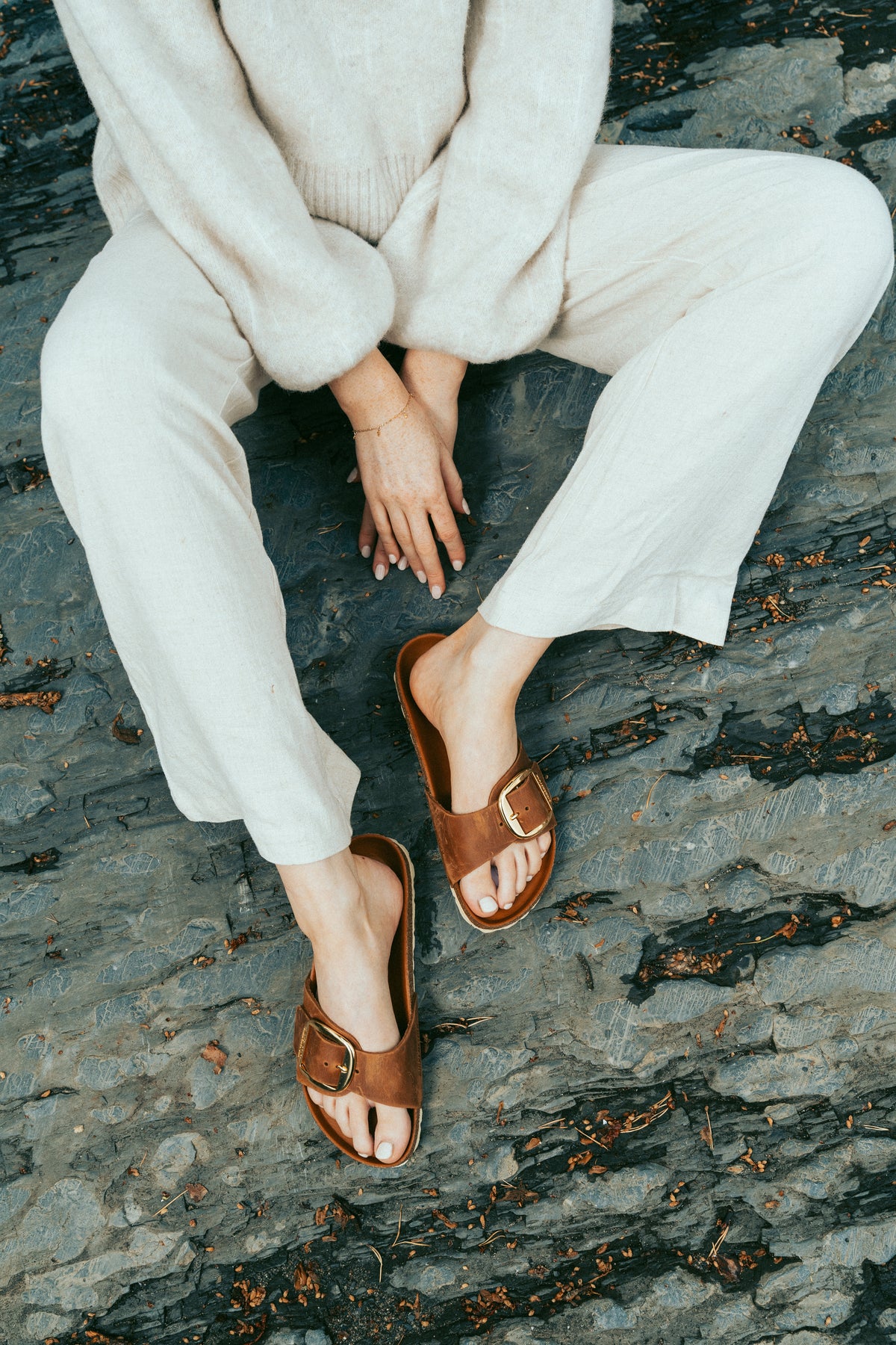 Madrid Oiled Leather Narrow - Cognac