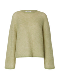 Lulu Loose Ls Knit O-Neck - Lint Birch