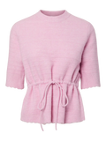 Yasthellis Ss Knit Pullover - Pink Lady