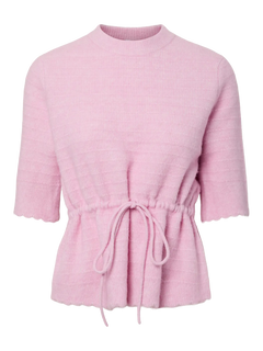 Yasthellis Ss Knit Pullover - Pink Lady