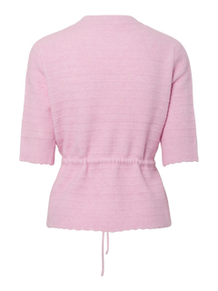 Yasthellis Ss Knit Pullover - Pink Lady