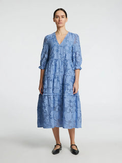 Sadie 3/4 Midi Dress B - Vista Blue