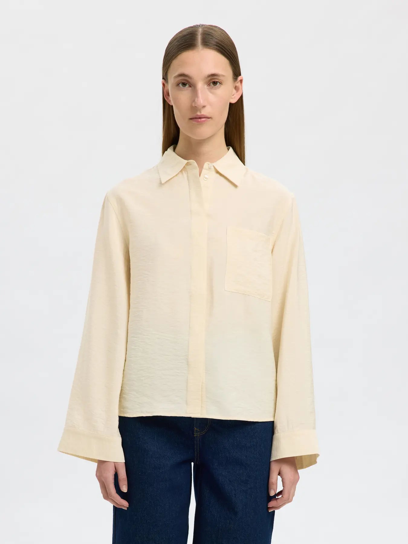 Amara Ls Relaxed Skjorta - Birch