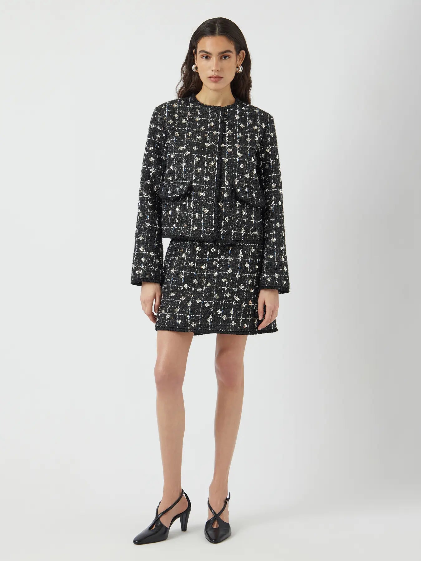 Yasvalenda Ls Tweed Jacket - Show - Black