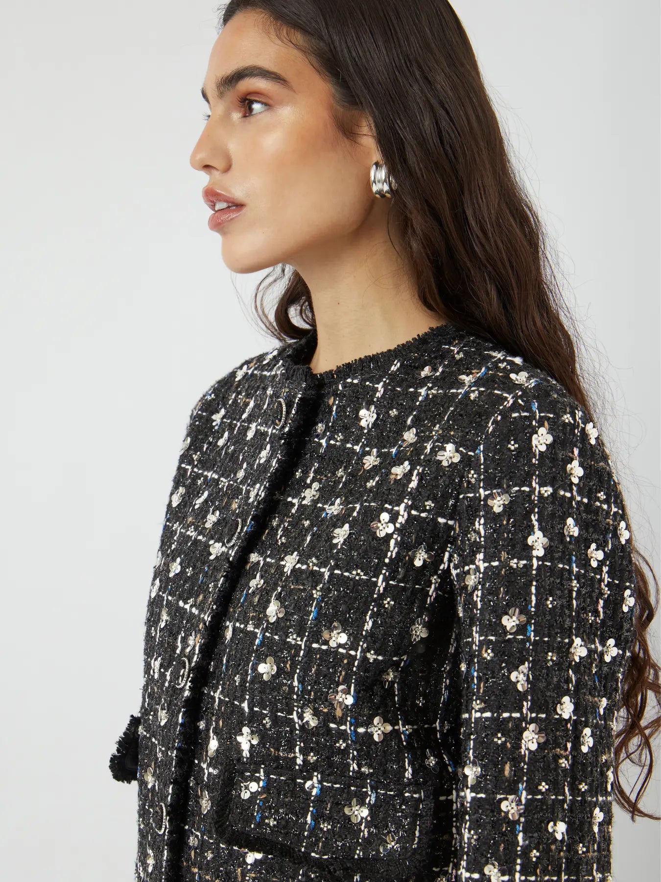 Yasvalenda Ls Tweed Jacket - Show - Black
