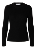 Ingrid LS Knit O-Neck - Svart