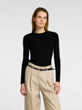 Ingrid LS Knit O-Neck - Svart