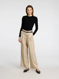 Ingrid LS Knit O-Neck - Svart