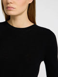 Ingrid LS Knit O-Neck - Svart