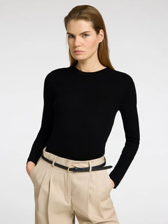 Ingrid Ls Knit O-Neck - Black