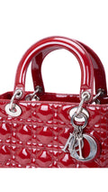 Dior Lady Dior Väska Medium - Röd