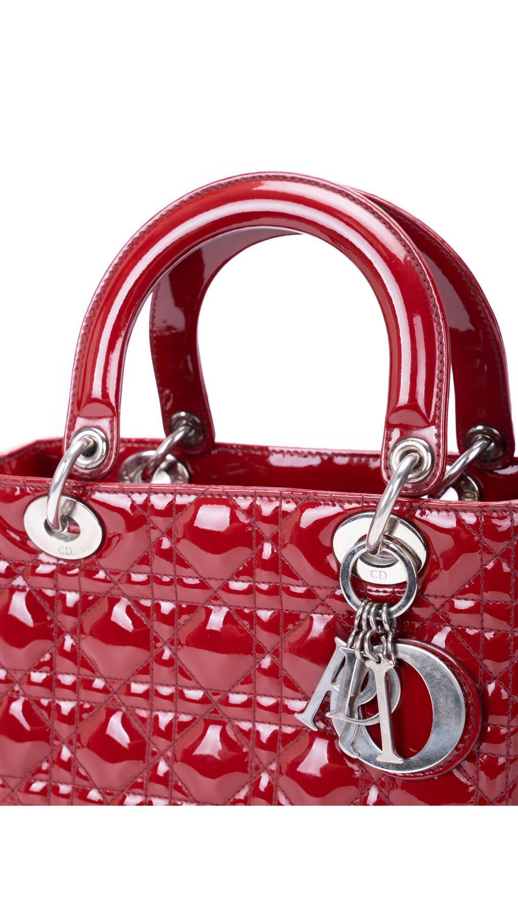 Dior Lady Dior Väska Medium - Röd