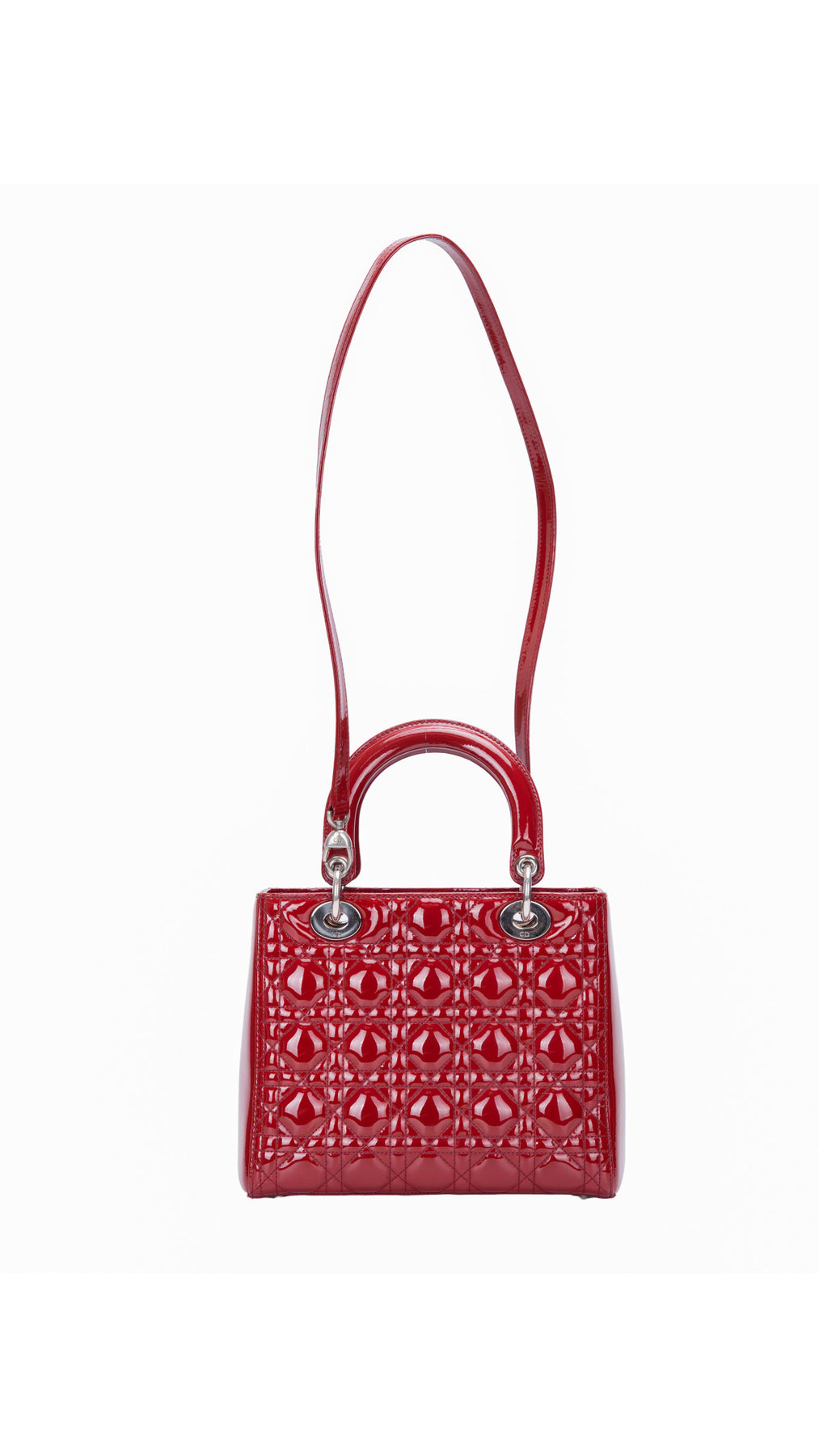 Dior Lady Dior Väska Medium - Röd