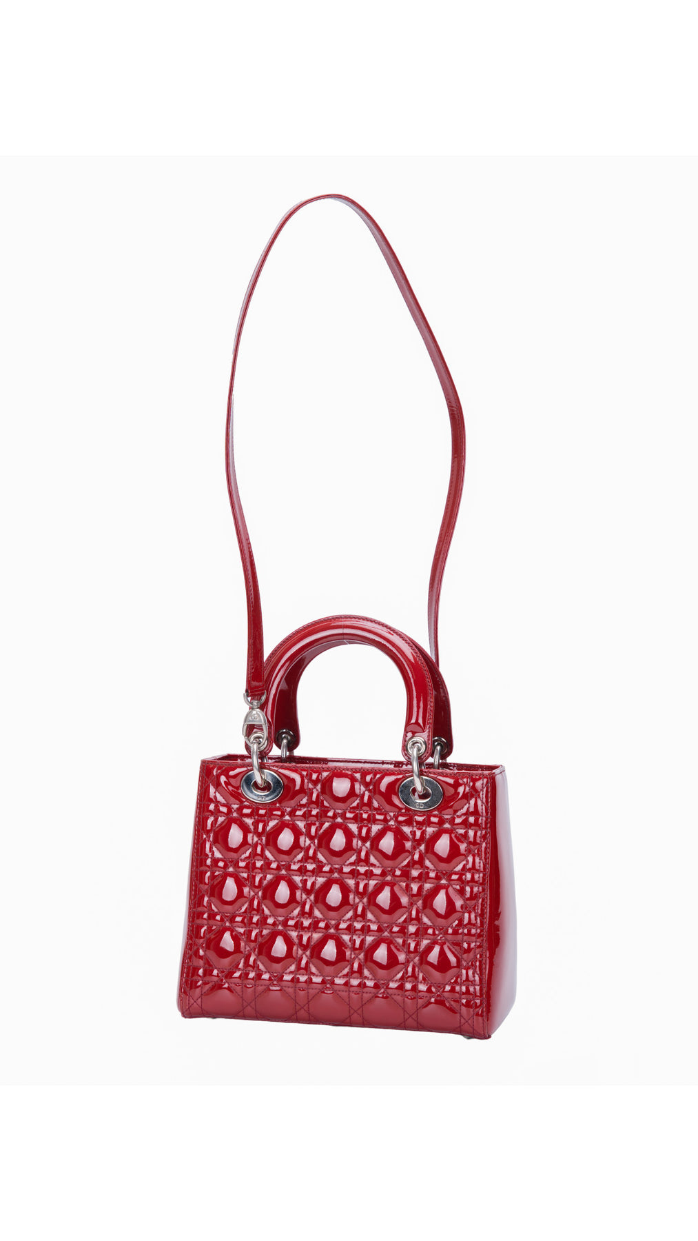 Dior Lady Dior Väska Medium - Röd