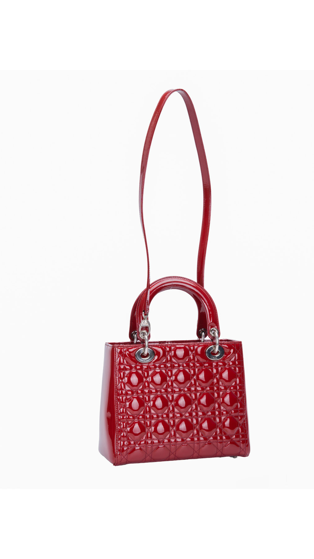 Dior Lady Dior Väska Medium - Röd