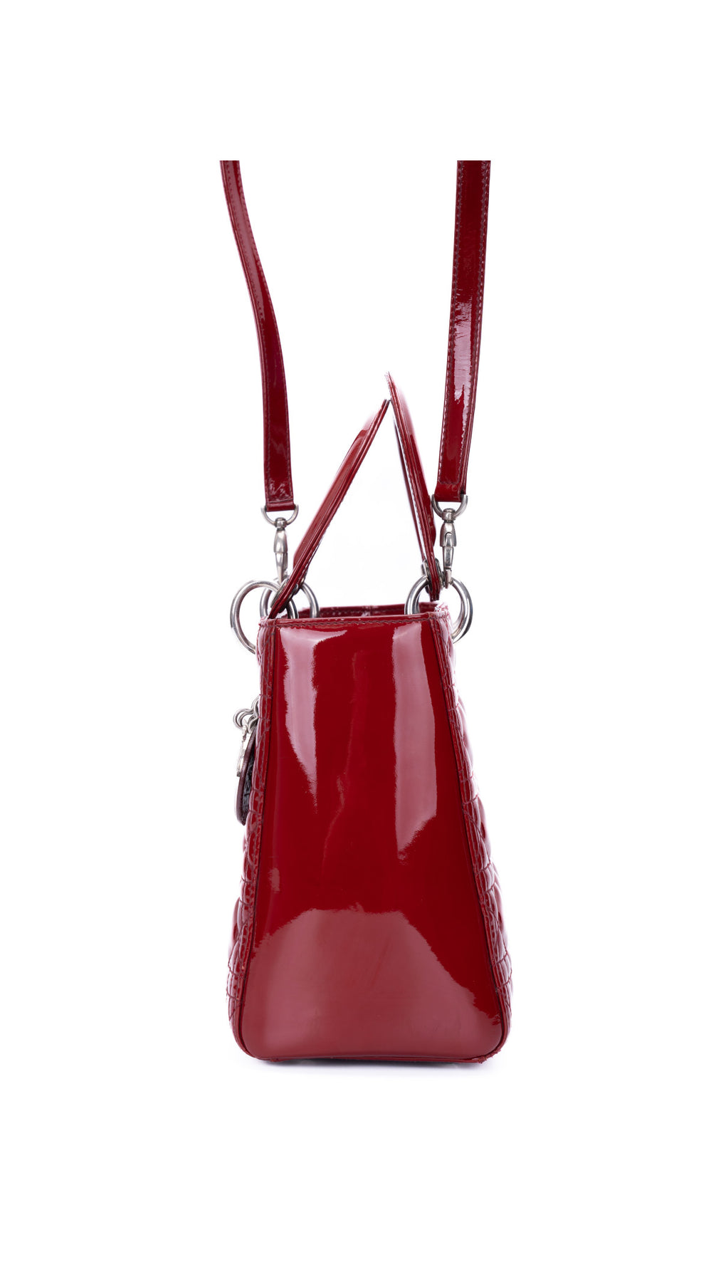 Dior Lady Dior Väska Medium - Röd
