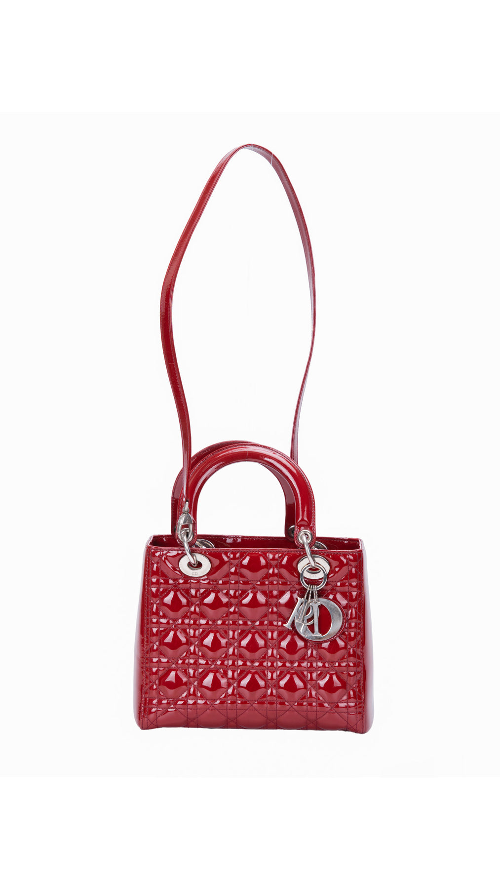 Dior Lady Dior Väska Medium - Röd