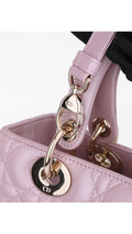Dior Lady Dior Axelväska Medium - Metallic Rosa