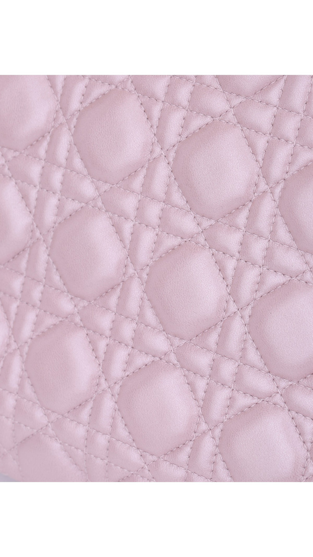 Dior Lady Dior Axelväska Medium - Metallic Rosa