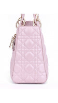 Dior Lady Dior Axelväska Medium - Metallic Rosa