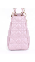 Dior Lady Dior Axelväska Medium - Metallic Rosa
