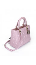 Dior Lady Dior Axelväska Medium - Metallic Rosa