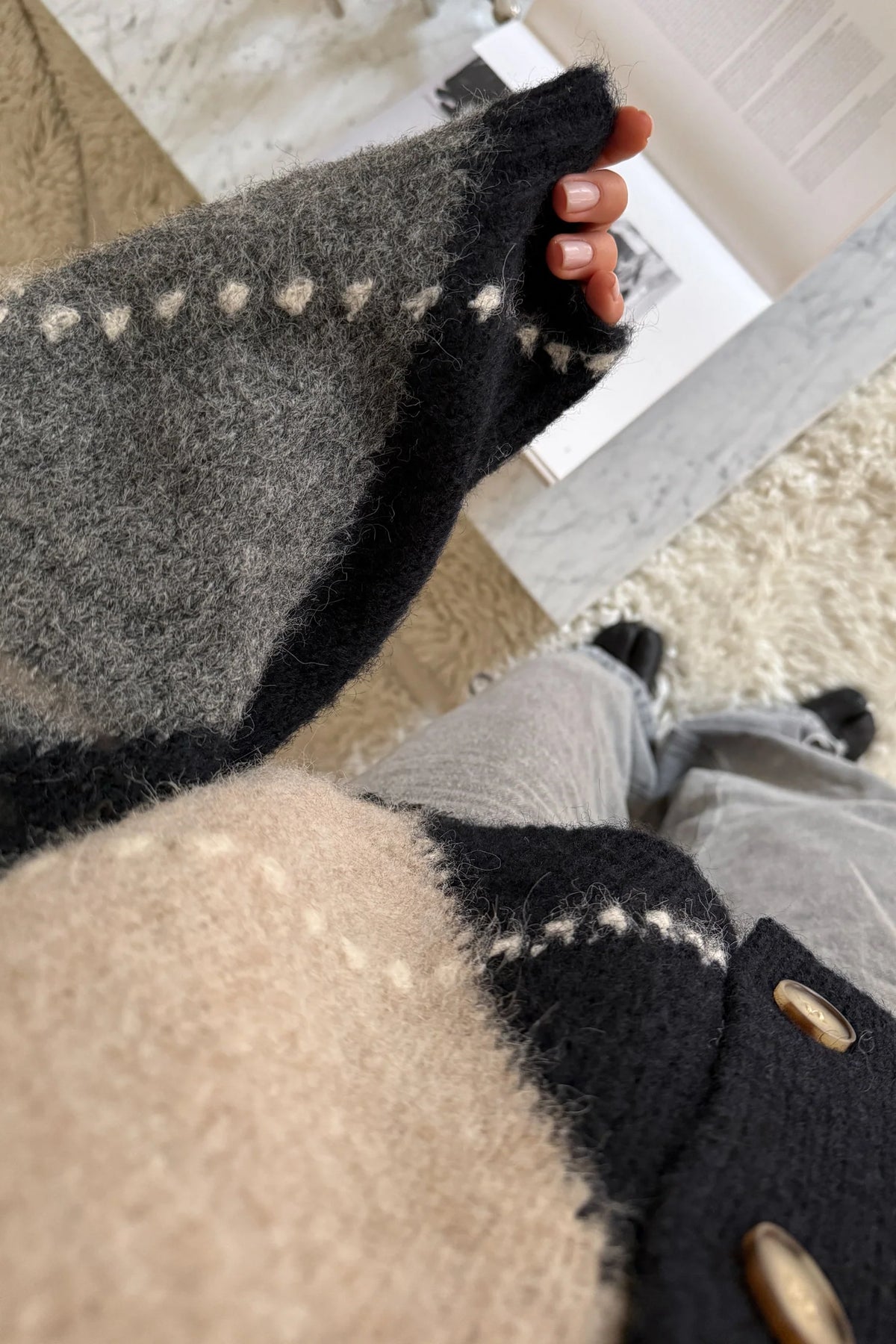N-Laiana Knit Cardigan - Navy Mix
