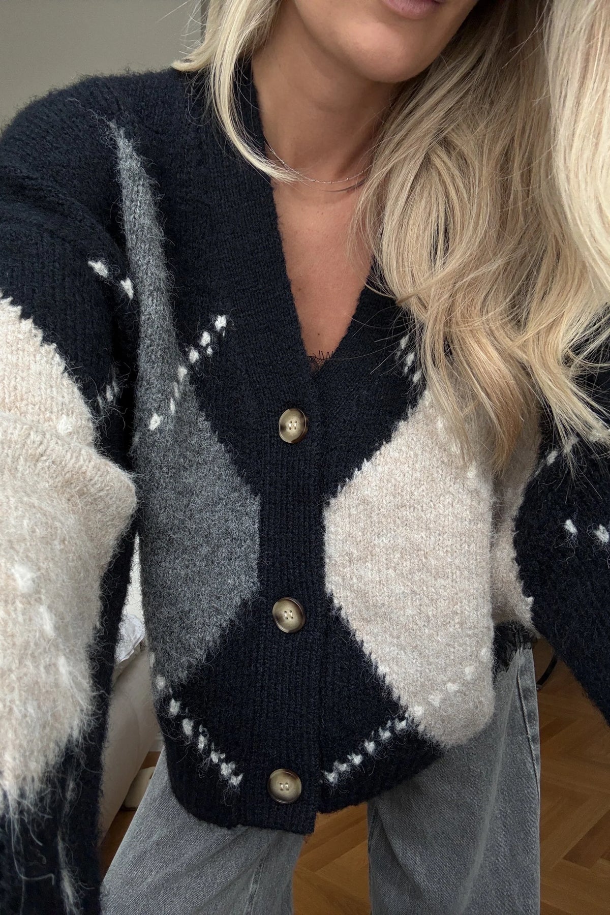 N-Laiana Knit Cardigan - Navy Mix