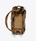 Romy Suede Large Bucket Bag - Caramel