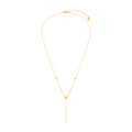 Crystal & Starburst Fine Lariat Necklace - Ljust guld