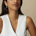 Crystal & Starburst Fine Lariat Necklace - Ljust guld