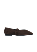 Lautan Leather Ballet Flats - Suede Brown