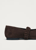 Lautan Leather Ballet Flats - Suede Brown