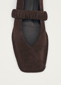 Lautan Leather Ballet Flats - Suede Brown
