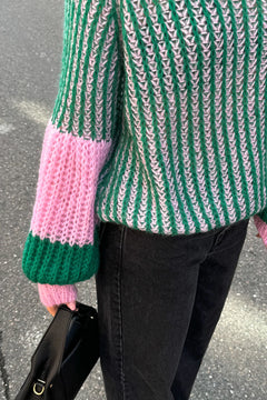 Liana Knit Sweater - Green Bubblegum