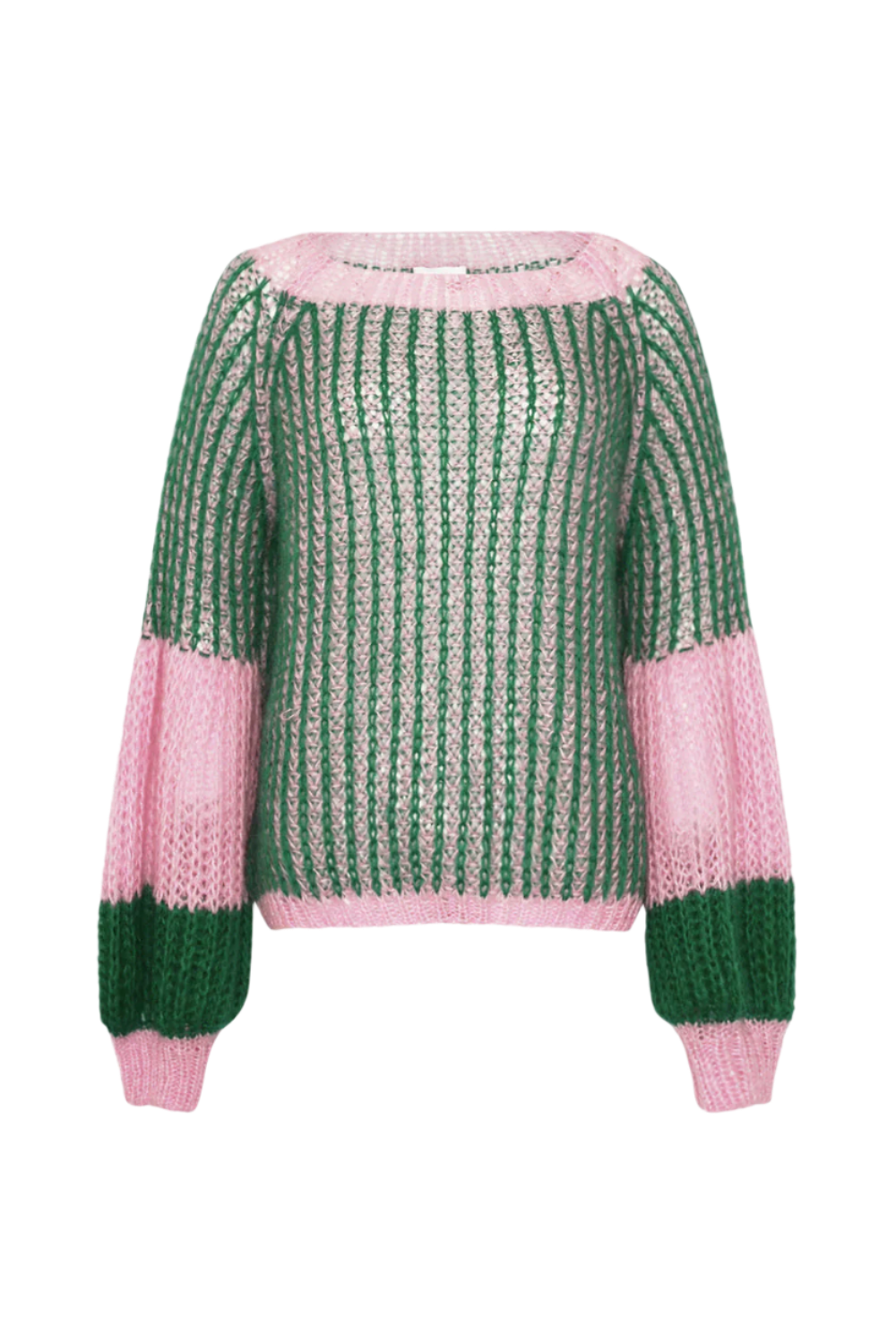 Liana Stickad Tröja - Green Bubblegum