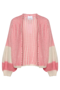 Liana Knit Cardigan - Vit/Rosa