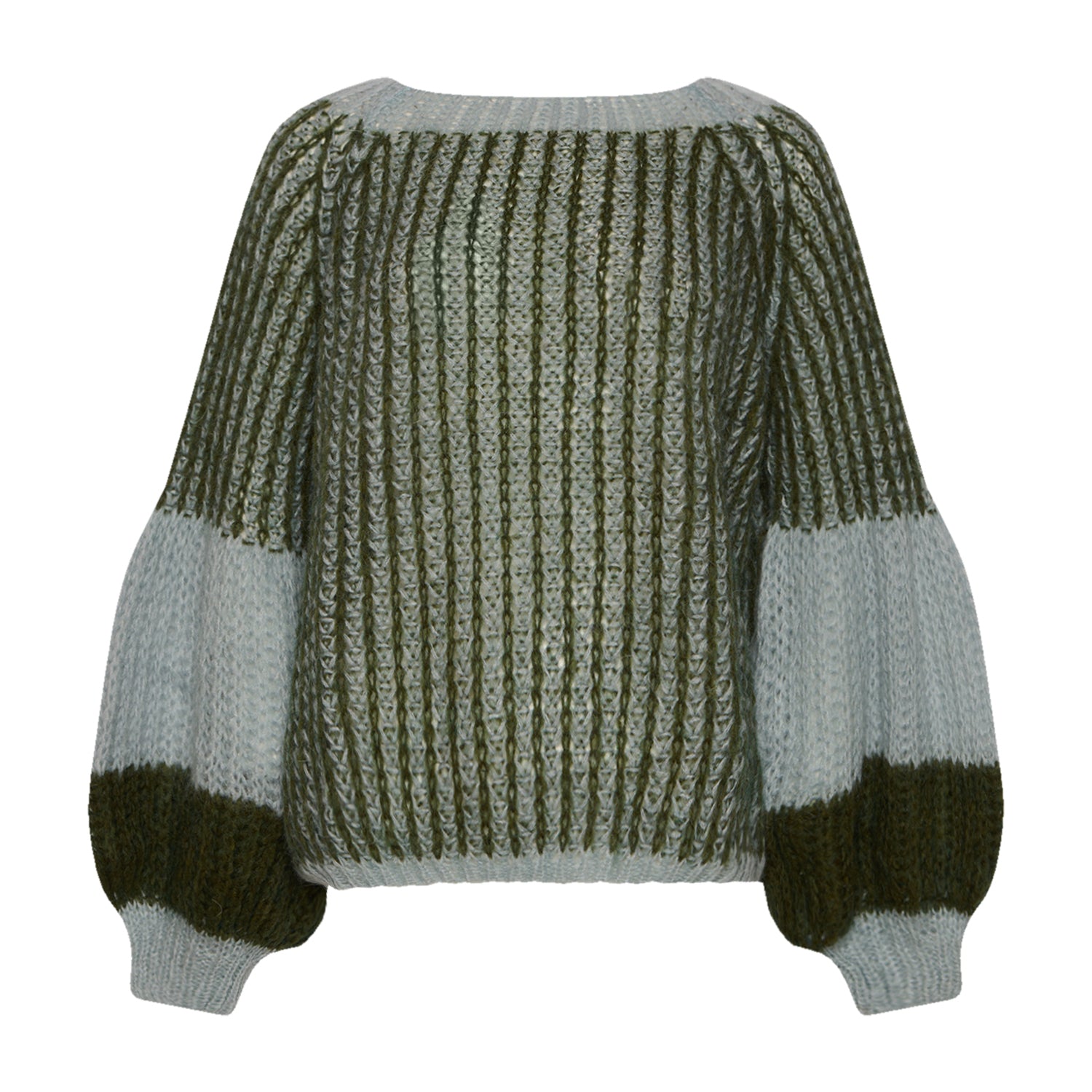 Liana Knit Cardigan - Light Blue/Army