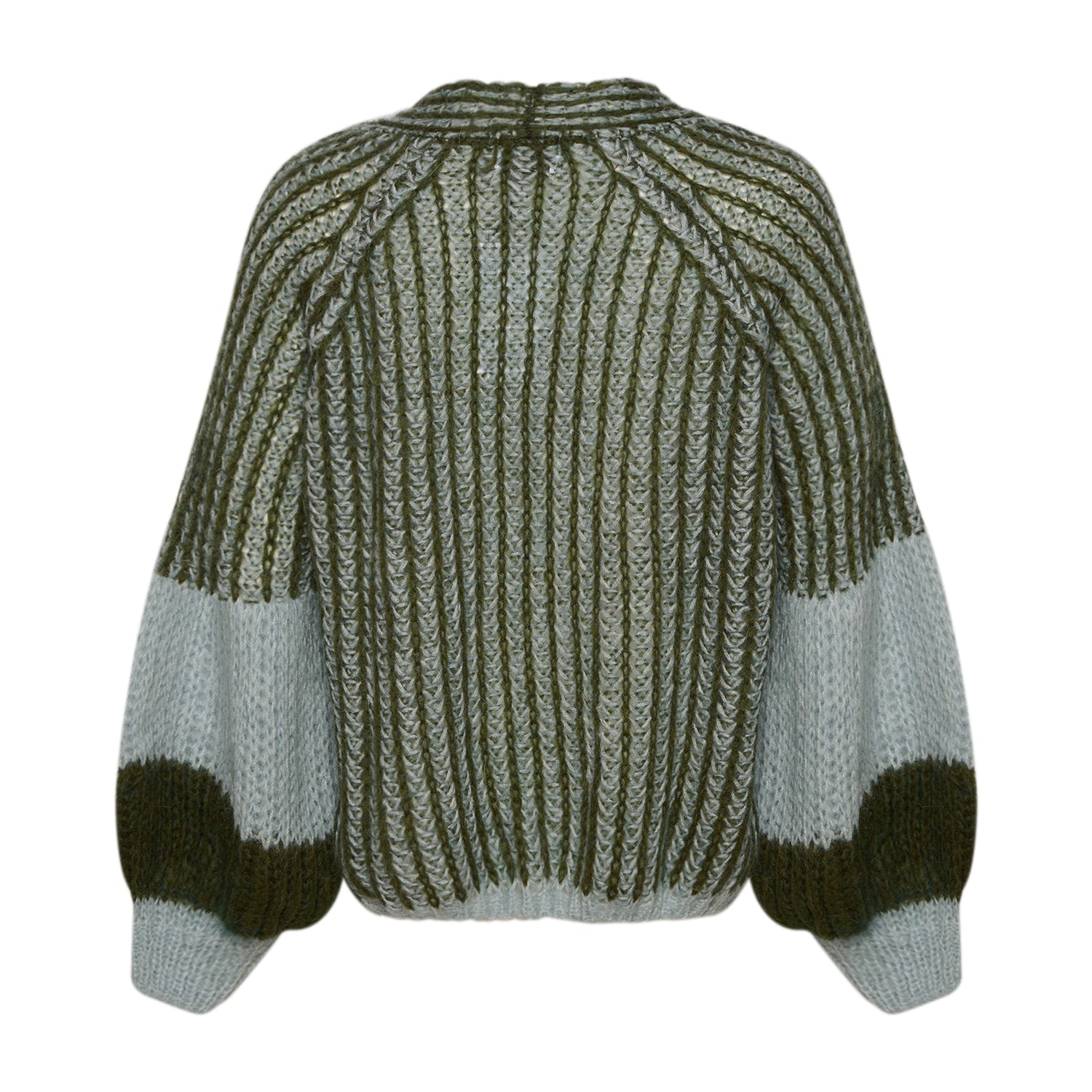 Liana Knit Sweater - Light Blue/Army