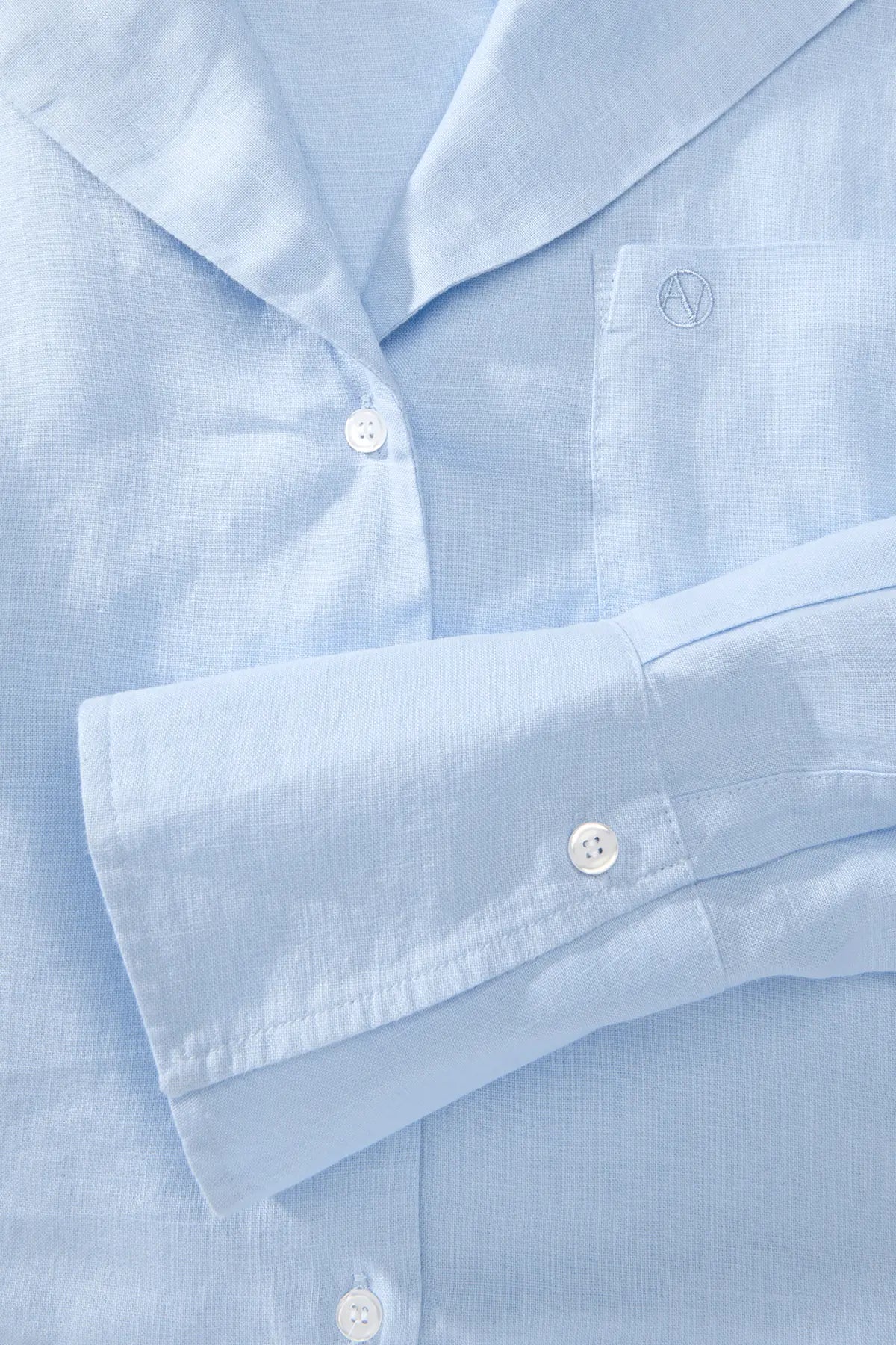 Linen Sailor Shirt - Ljusblå