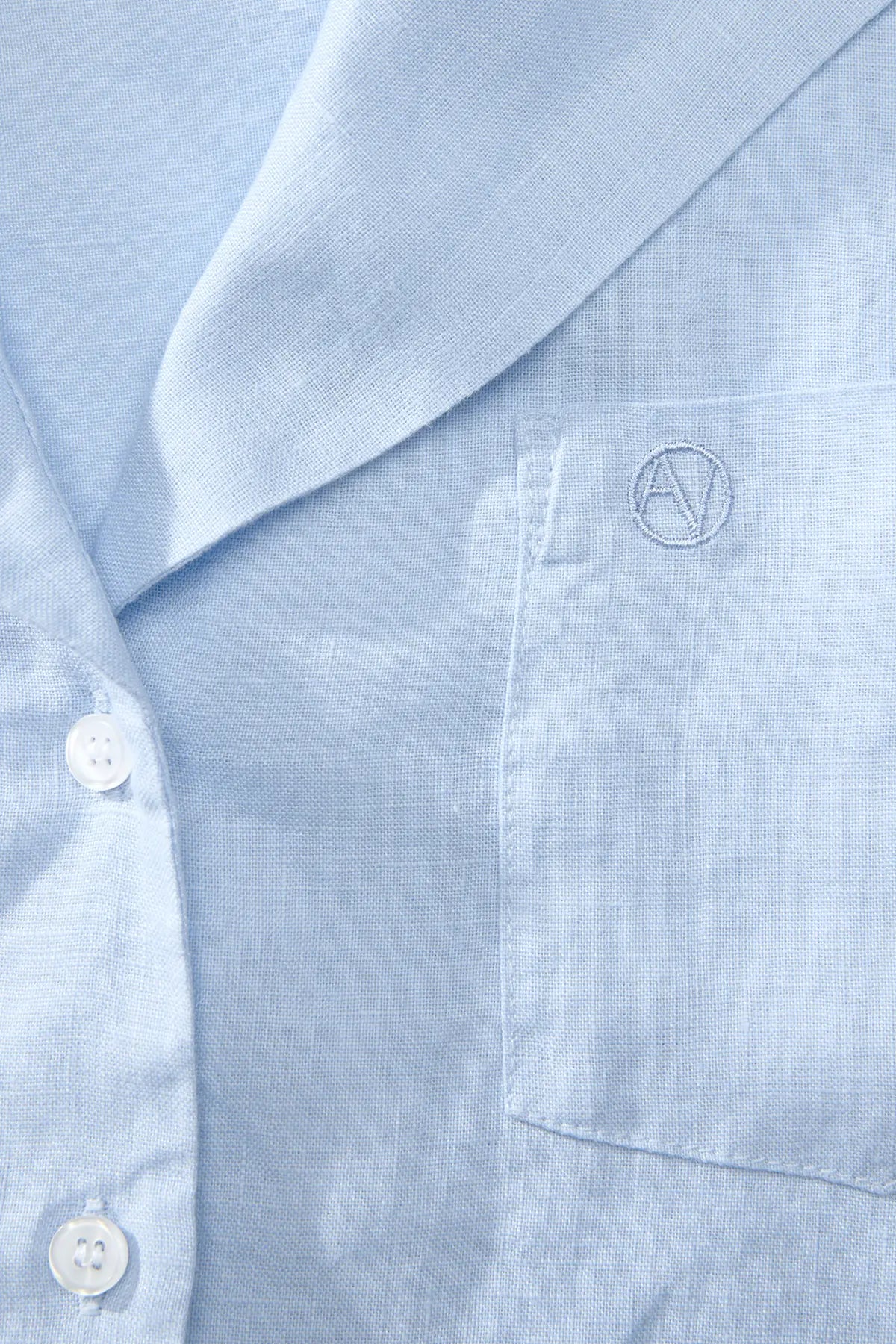 Linen Sailor Shirt - Ljusblå